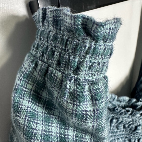 American Eagle Outfitters Gingham Long Sleeve Dress Smocked Cottagecore Medium - Picture 10 of 10